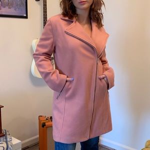 Blush pink pea coat